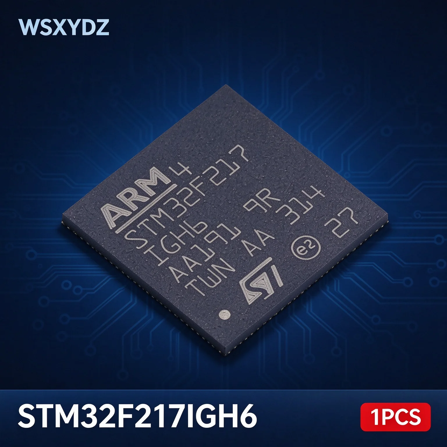 1PCS STM32F217IGH6 ST High-Performance Cortex-M3 MCU 120MHz 1MB Flash UFBGA176 Ethernet MAC Crypto Camera FSMC New Original（123）
