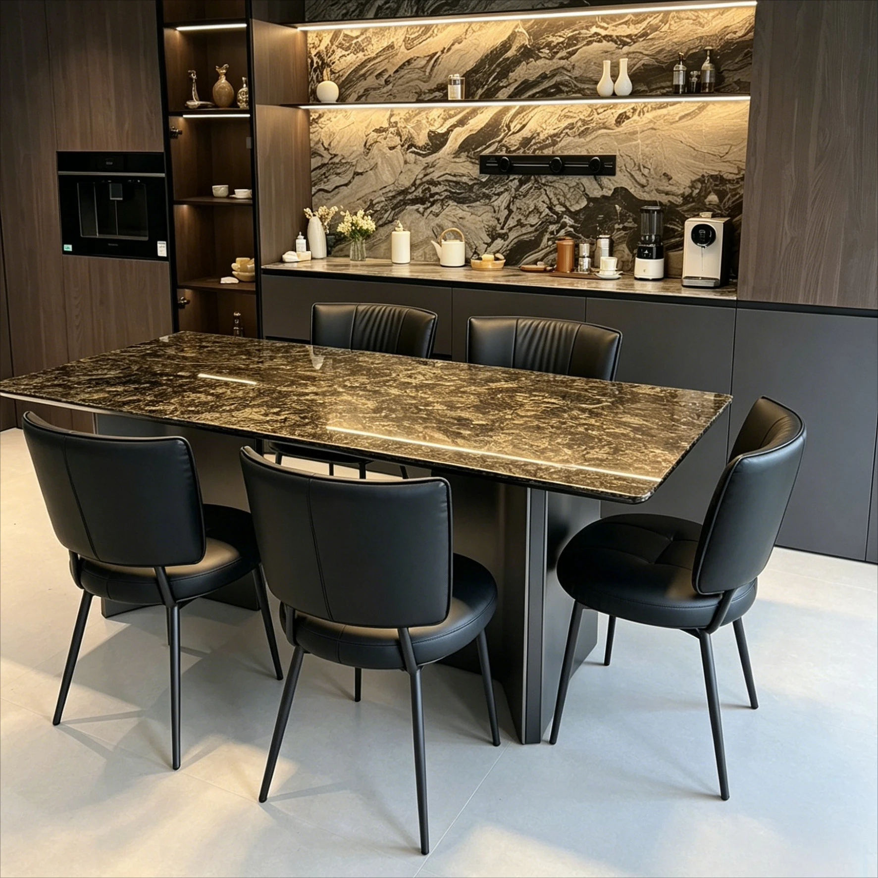 Luxury Onyx Marble Dining Table Translucent Stone Top Handcrafted Furniture for Exclusive Living Space