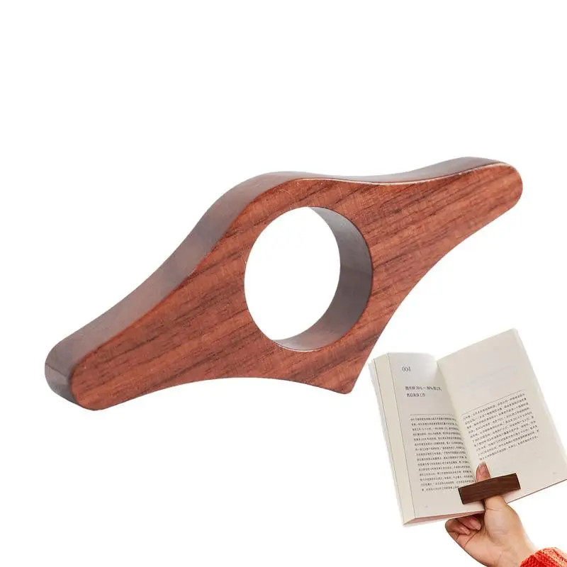 Wooden Thumb Bookmark One Hand Reading Thumb Book Support Book Page Holder For Office Book Lovers Fast Reading Aids Tools