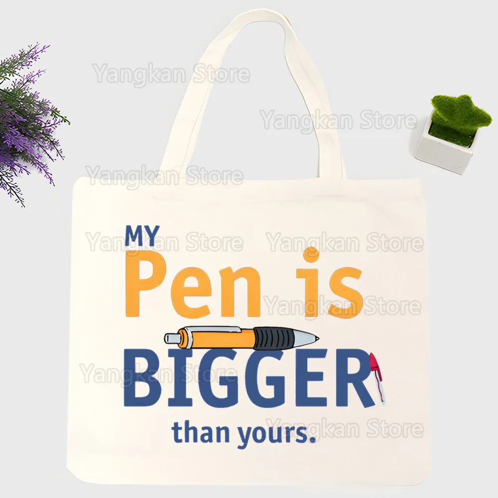 

Сумка-шоппер с забавным принтом для женщин и девушек, простая, вместительная, для пикника, на плечо, многоразовая, для студентов, для книг