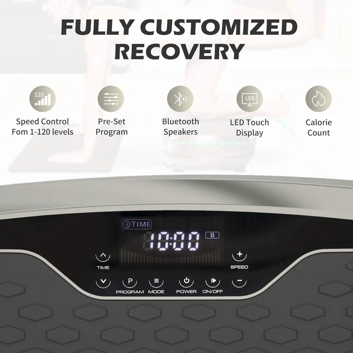 4D Vertical Whole Body Vibration Plate 3d New Home Use Fat Burning Exercise Equipment with Music ABS Material Direction