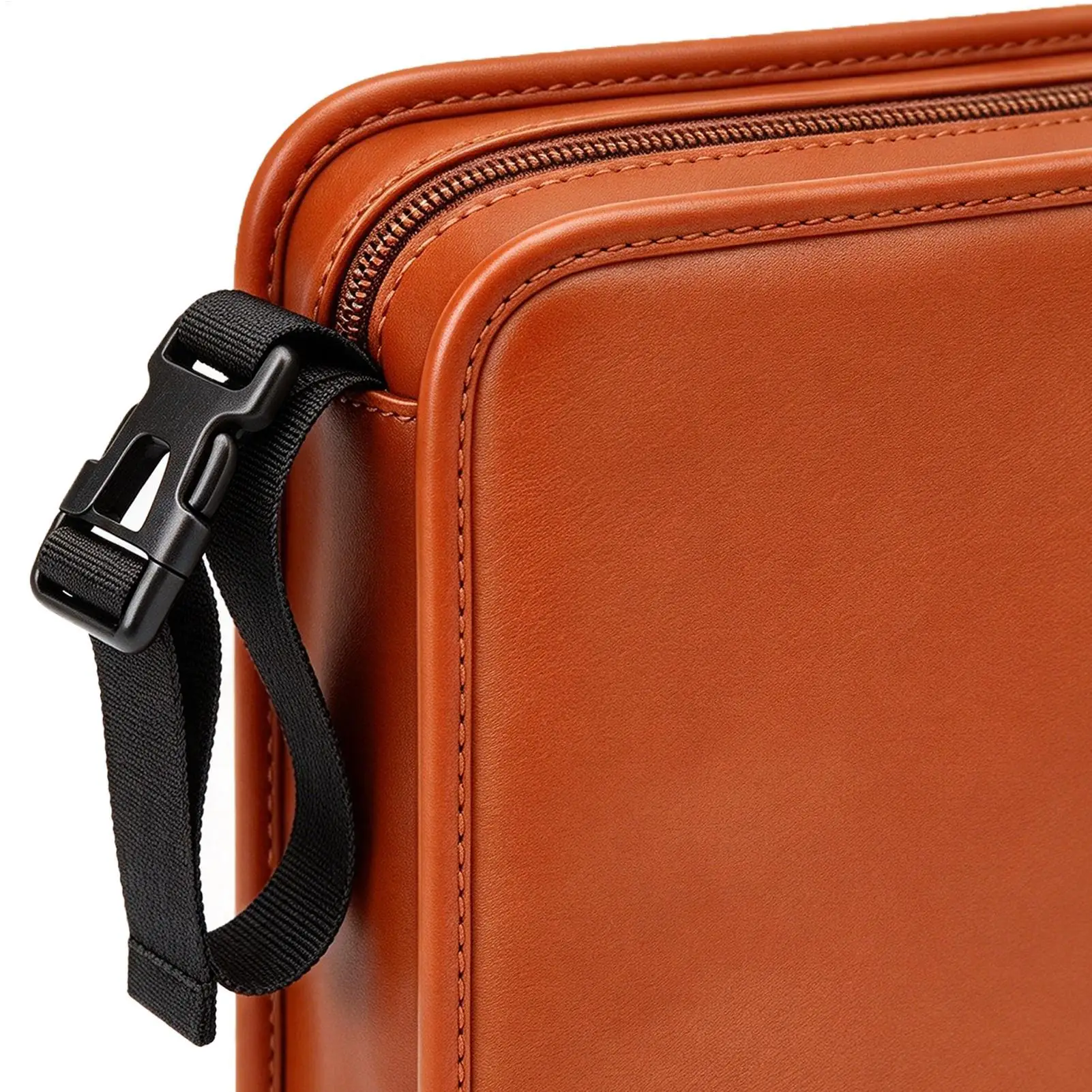 Golf Utility Pouch PU Leather Zippered Portable Tool Ball Holder Golf Bag Pouch For Fathers Husbands Grandfathers Gym Men Travel