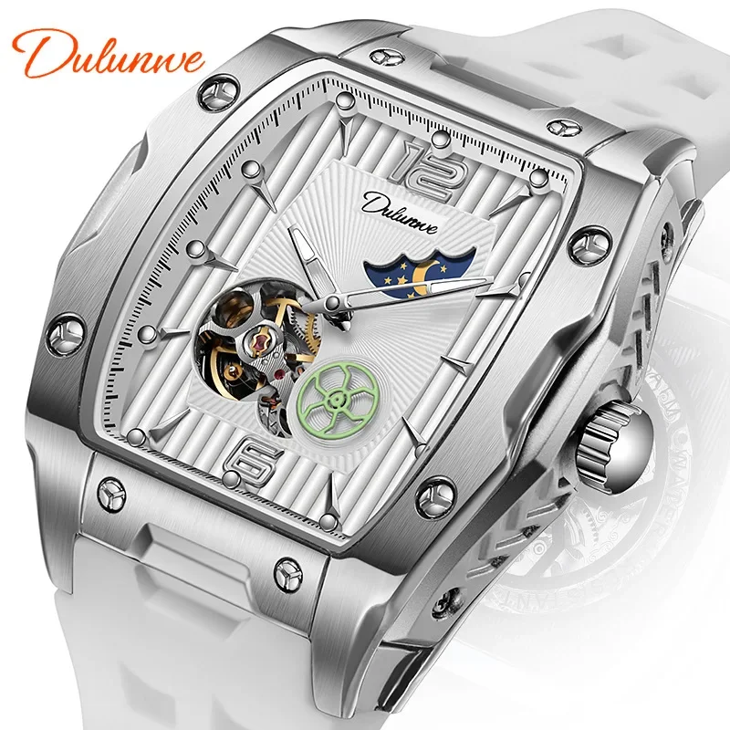 

Wine Barrel Tourbillon Automatic Mechanical Watch Hollow Mechanical Watch Waterproof Glow-in-the-dark Fashion Sports Watch