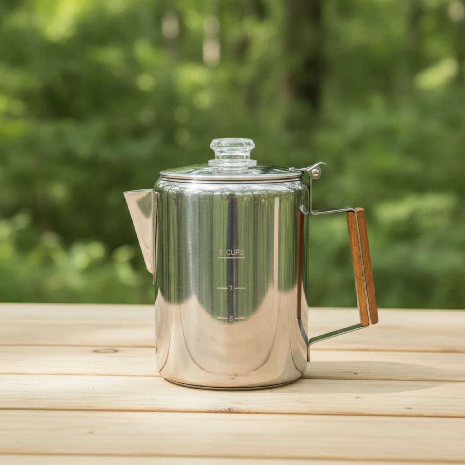 Stainless Steel Coffee Pot 1500 Ml Glass Lid Coffee Pot Kitchenware 9-Cup Home Appliance American-Style