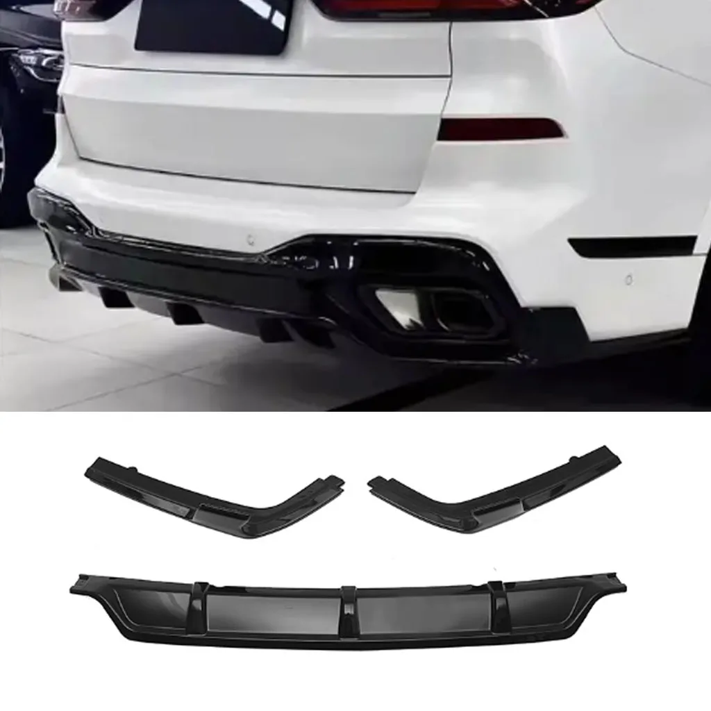 

Rear Bumper Diffuser Lip Boot Car Square Exhaust Spoiler Lower Splitter Body Kit For BMW G07 X7 M Sport 2019 2020 2021 2022 2023