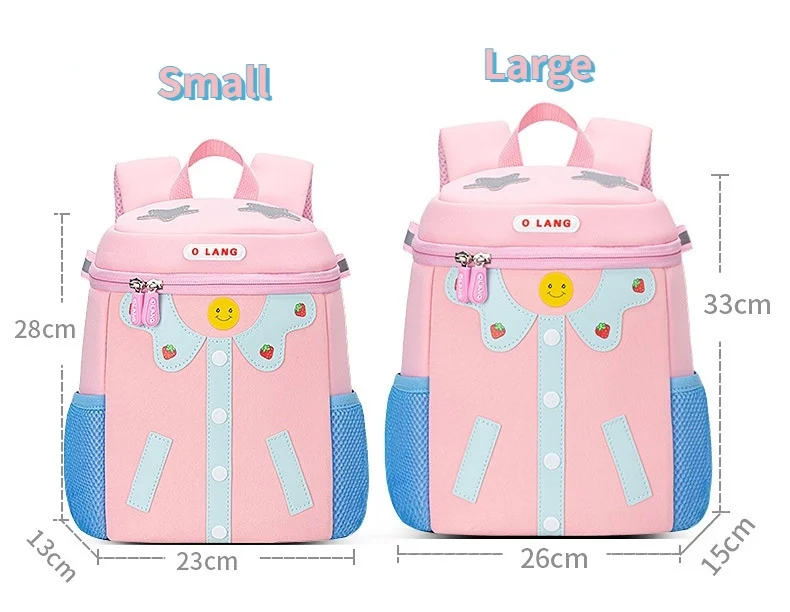 Pakaian Smiley Tas Sekolah Kartun Taman Kanak-kanak untuk Anak Laki-laki Perempuan Ransel Bucket Lucu Anak-anak Fashion Baru