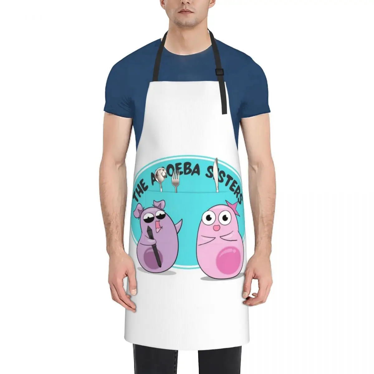 

Amoeba Sisters Sisterhood Apron Household Items Kitchen japanese woman Utensils For Kitchen Apron