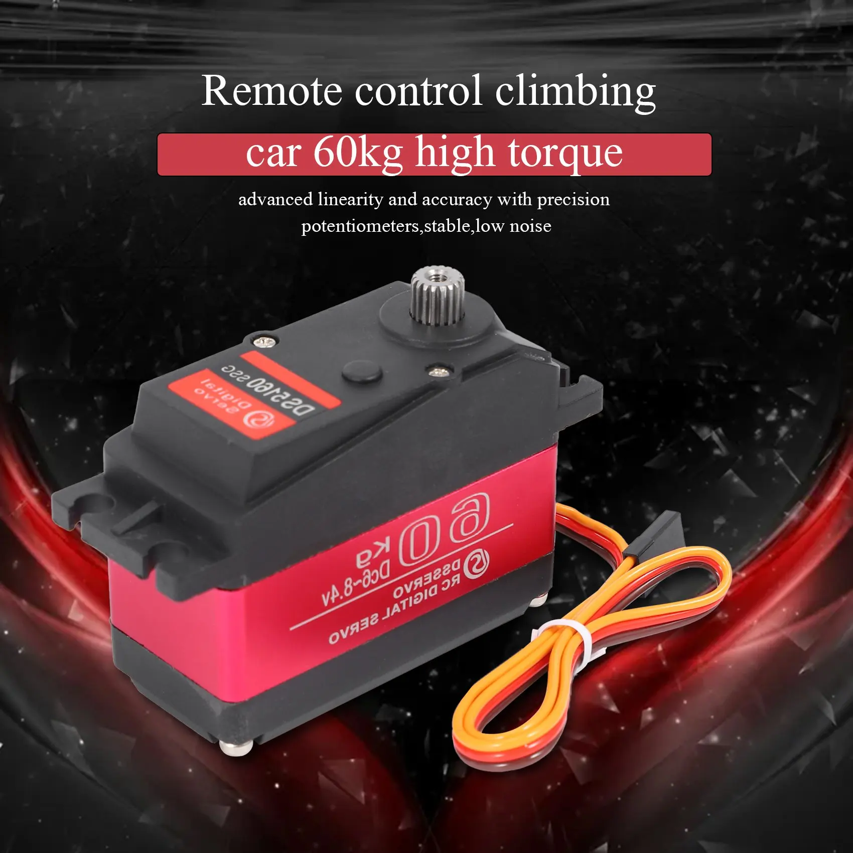 AINY High Torque Waterproof 60Kg 180° DS5160 Metal Gear Digital Servo for RC Robot Car 1/6 Axial SCX6 1/5 Redcat HPI Baja