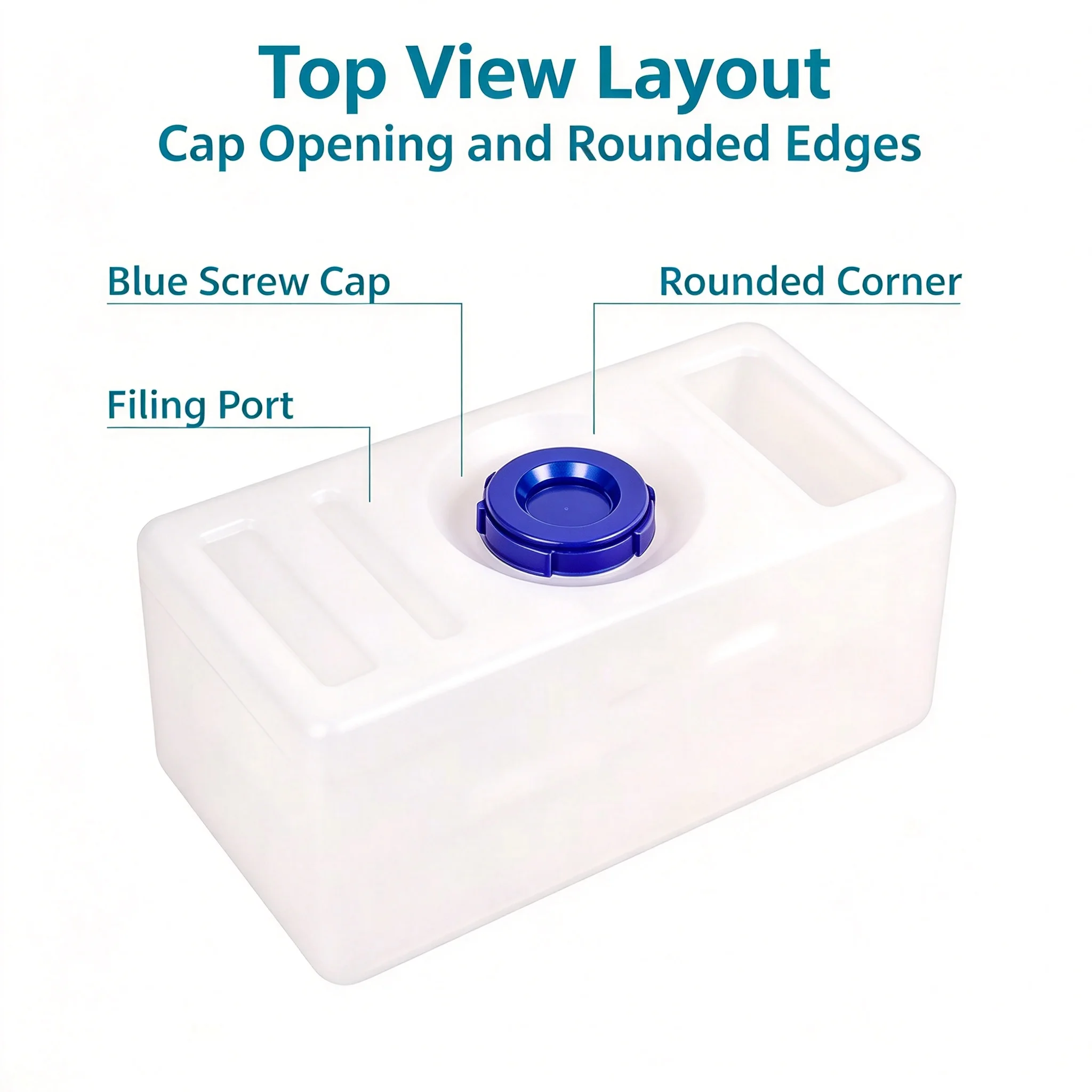 150L RV Water Cistern, Dual Use Storage Container, Emergency Water Tank for Camping Trailer & Yacht Refitting