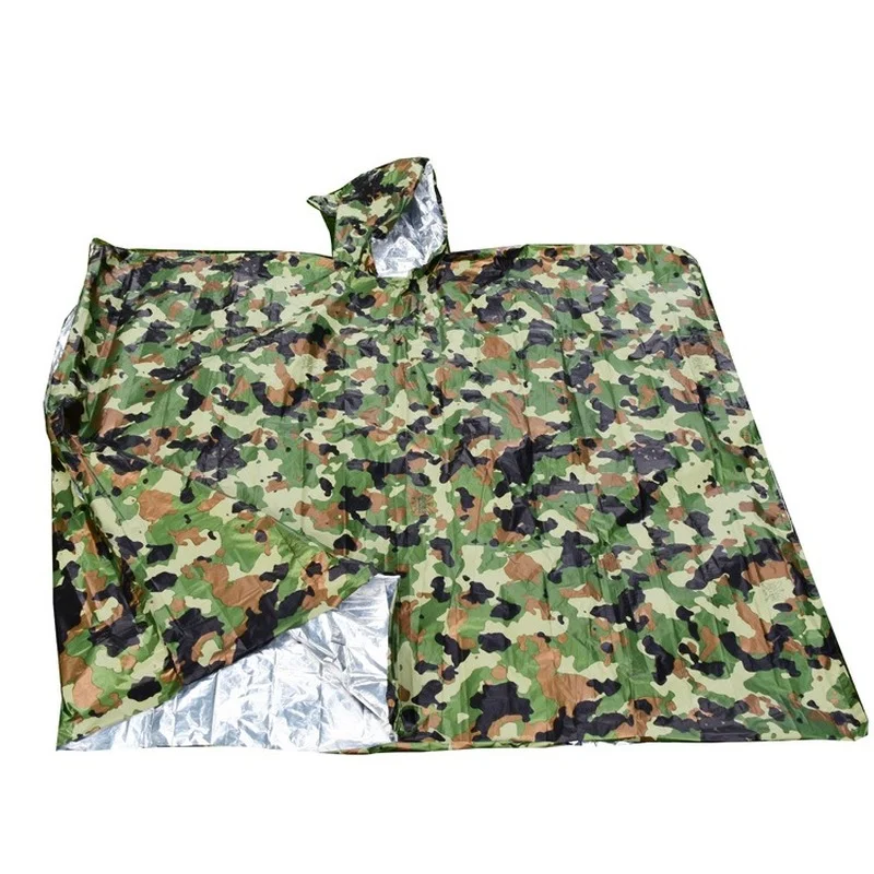 Chubasquero aluminio emergencia – Impermeable táctico ligero