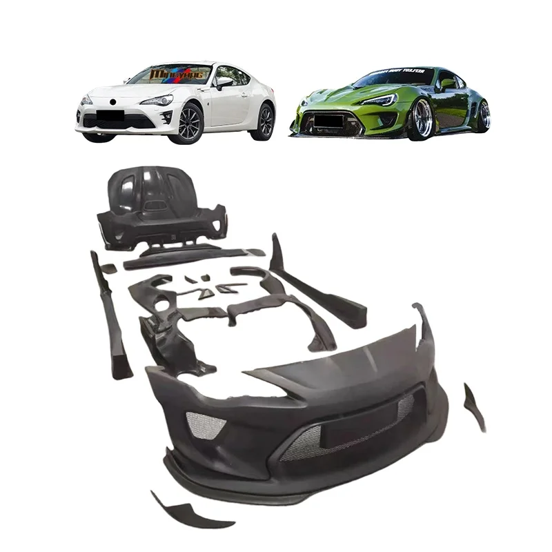 

FRP GT86 BRZ Car Bumper Body Kit Accessories Toyota GT86 Subaru BRZ Upgraded to Robot Design Wide Body Kit