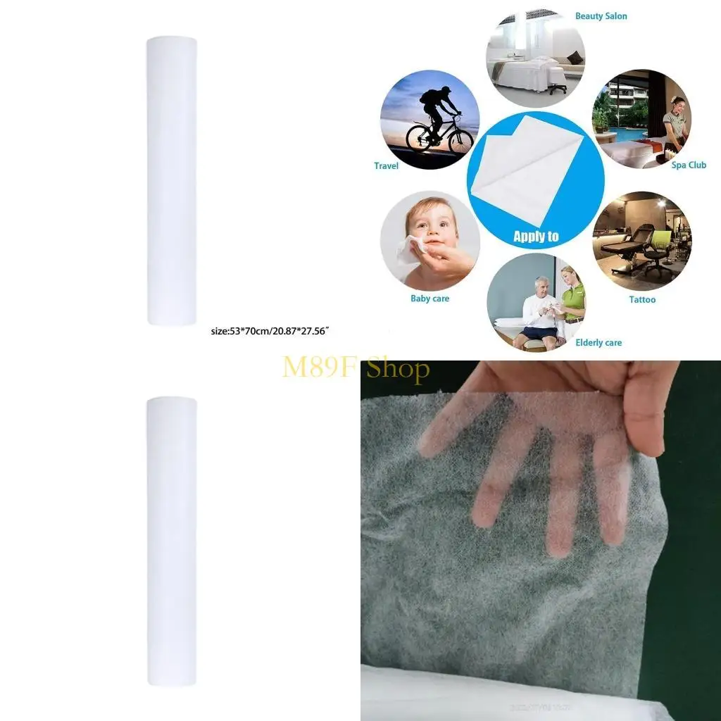 M89F 50pcs/롤 마사지 테이블 시트 세트 세트 일회용 스파 침대 시트 비 직물 래쉬 침대 덮개 문신 공급