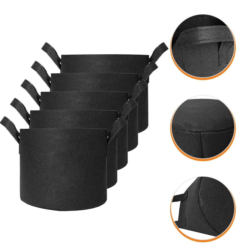 

5 Pcs Non-woven Planting Bag Bags for Plants Gardening Vegetable Seeds Agriculture Seedlings Nursery of Vegetables Grows Cool
