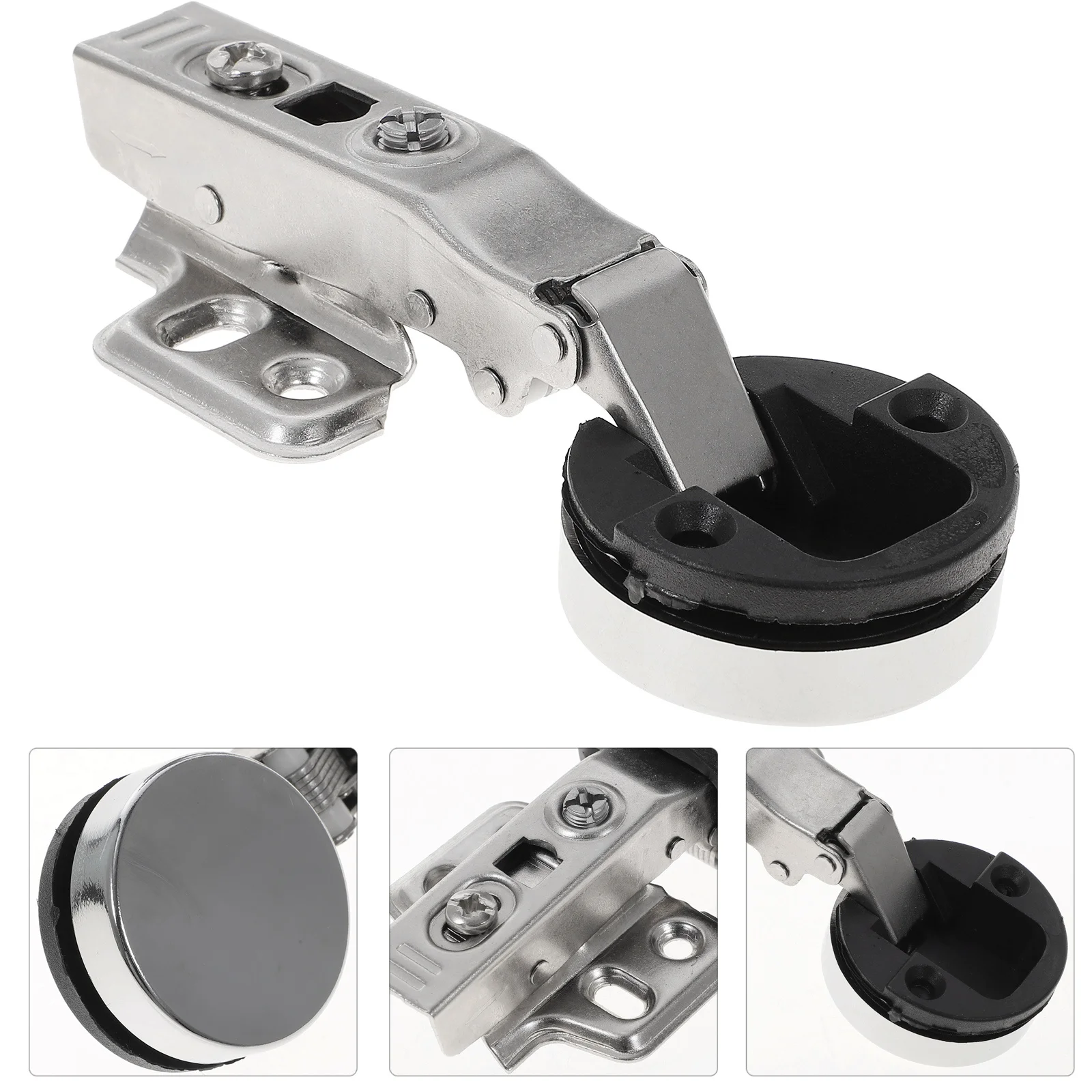 

2Pcs Glass Door Hinge Cold Rolled Steel Hidden Cabinet Hinge Soft Close Dampening Technology Quiet Operation for Bathroom