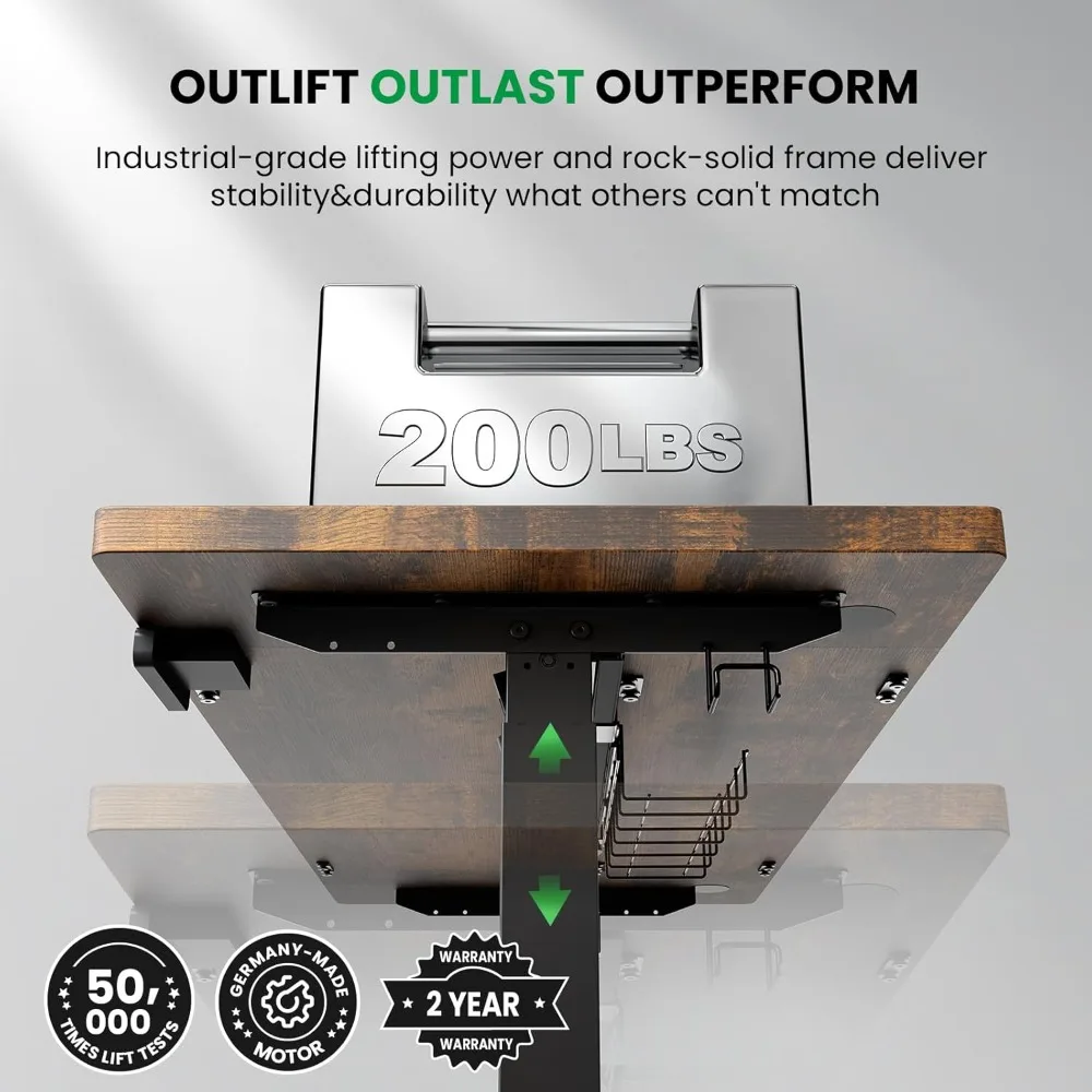 مكتب قائم كهربائي قابل للتعديل - مكتب ستاند مقاس 63 × 24 بوصة مع إدارة الكابلات - 3 ذاكرة قابلة للتعديل بارتفاع قابل للتعديل