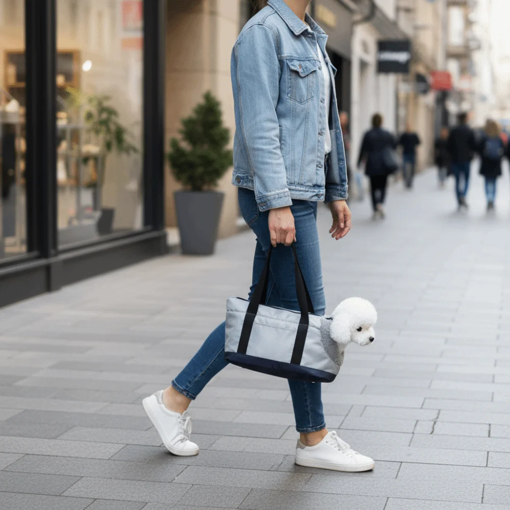 Cat Shoulder Bags Warm Pet Carrier Bag Breathable Foldable Dog Tote Bag Waterproof Color Block Cat Sling Bag Vet Visits