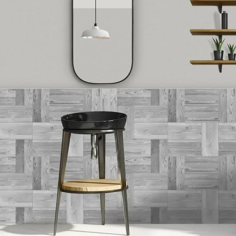 Peel and Stick Tile Decal, Home Decor Wallpaper 8 Inches X4 Inches Wall Renovate Panel, American Vintage Foam Wall Tile Stickers