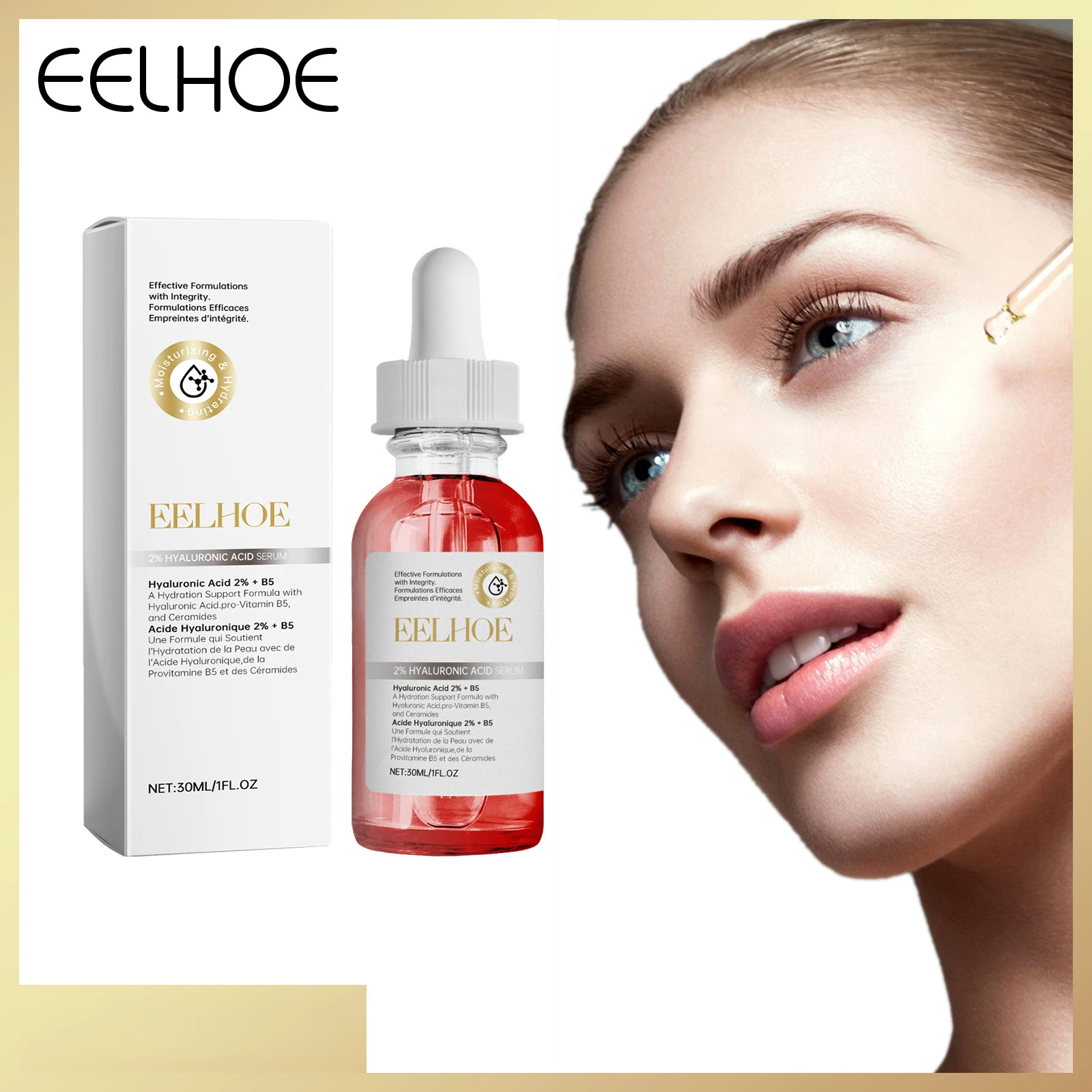 Repairing and Revitalizing 2% Hyaluronic Acid Serum for Youthful and Smooth Facial Skin Hydrating Nourishing Reduce Wrinkles