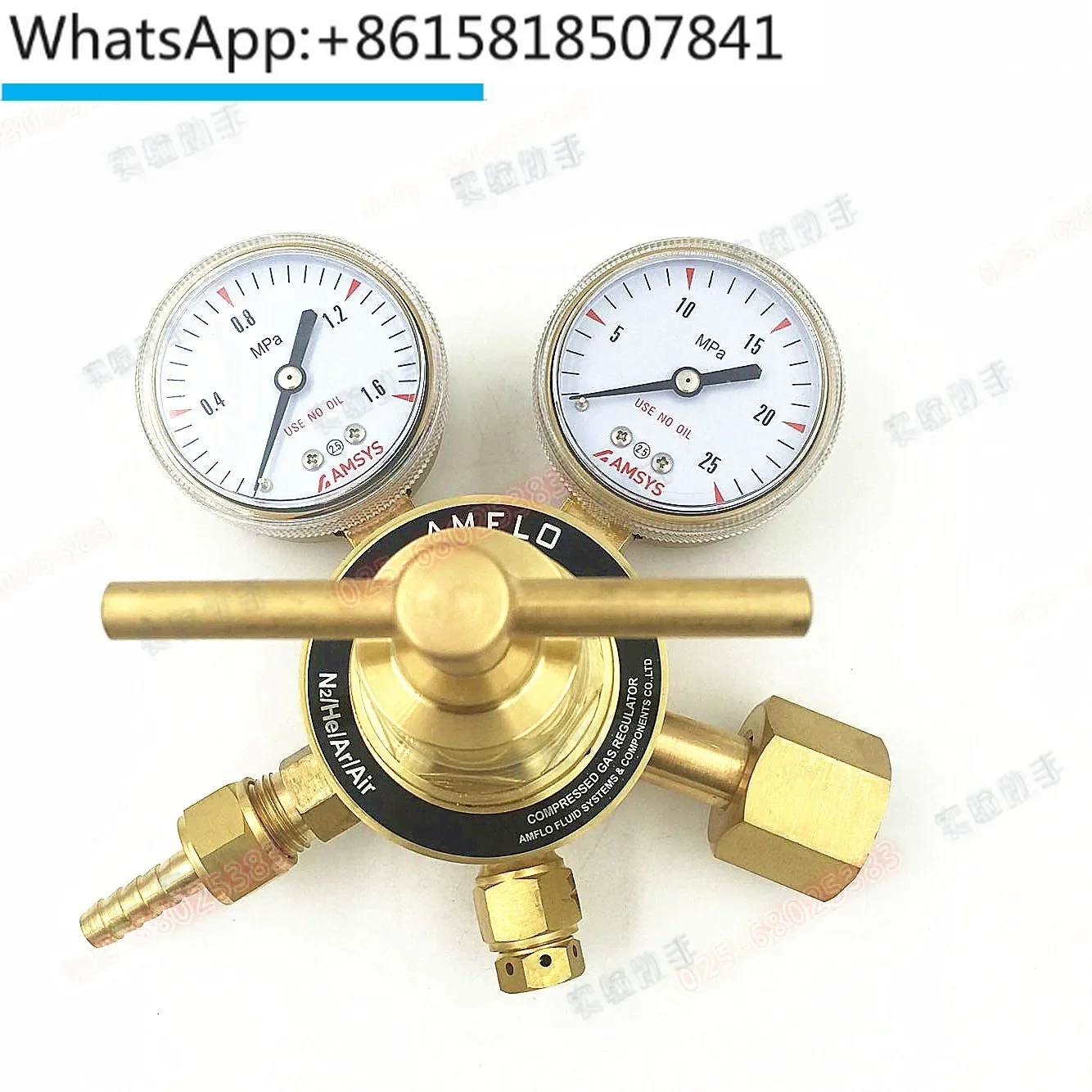 Brass pressure reducing valve regulator R82IN-80 R82IN-15 R82IN-125 nitrogen argon helium pressure regulating valve