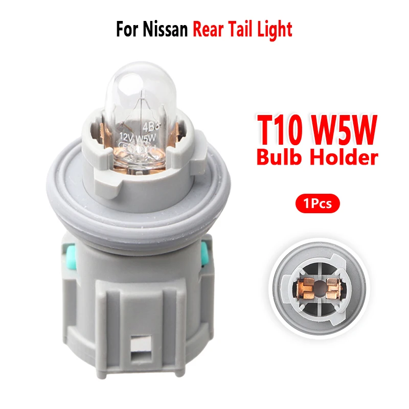 For Nissan Patrol Armada Y62 Rear Tail Light T10 W5W Bulb Holder Socket Base 26250-70F00 1Pc