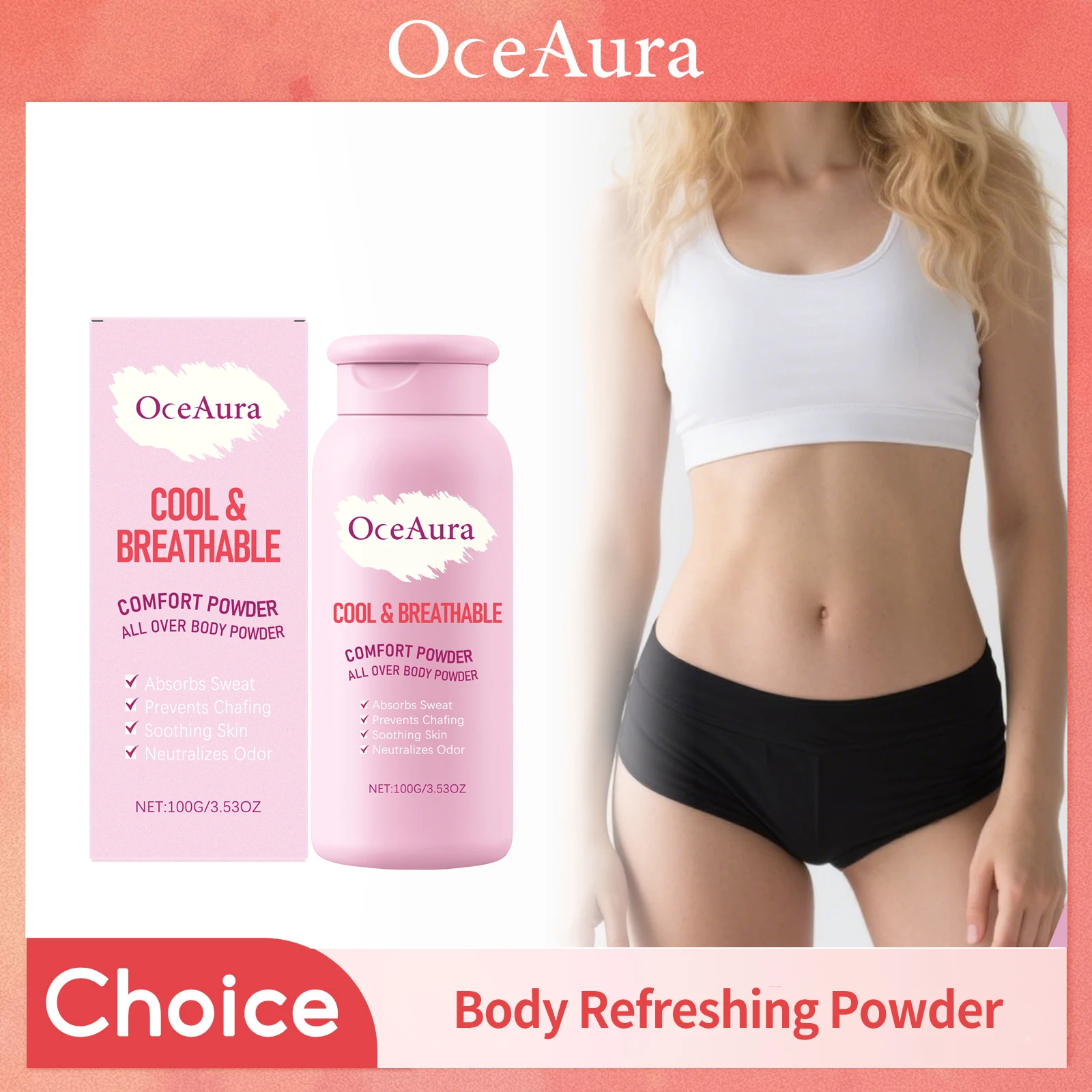 

Talcum Powder For Remove Odor Sweat Moisture Refreshing Apply To Inner Thigh Pivate Areas Whole Body Sweat Absorbing Body Powder
