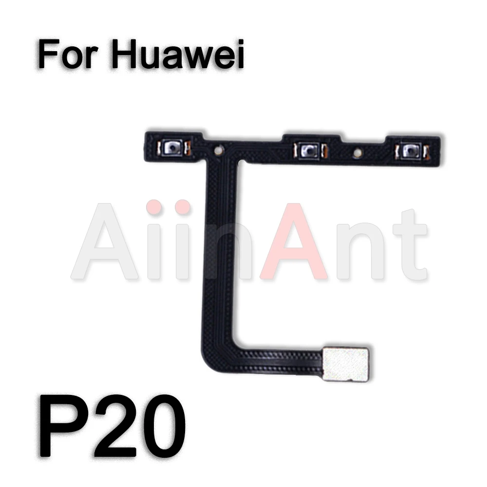 Aiinant-botón de encendido y apagado de volumen, tecla silenciosa, cinta de Control de Cable flexible para Huawei P9 P10 P20 P30 P40 Lite Pro Plus,