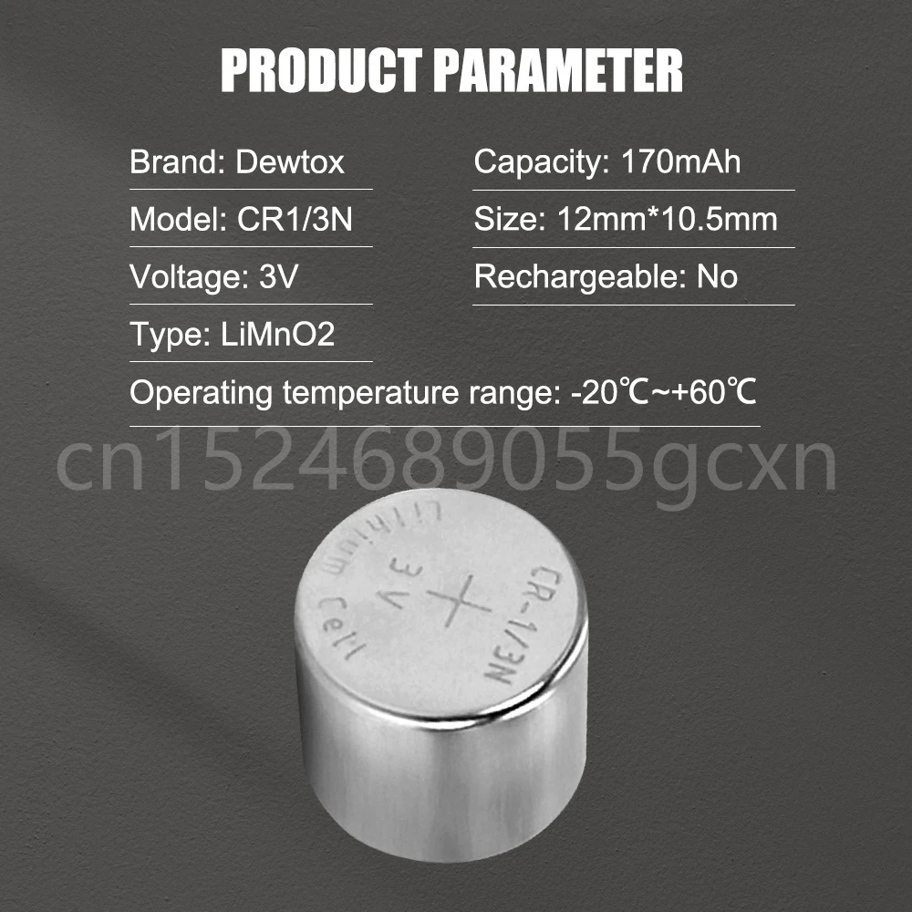 زر ليثيوم عالية التفريغ عالية البطارية الحالية ، والخلايا ، 3 فولت ، 170mAh ، CR-1 ، 3N ، CR13N ، M6 ، M7 ، DL-1 ، 3N ، CR1 ، 3 فولت ، 1-5 قطعة