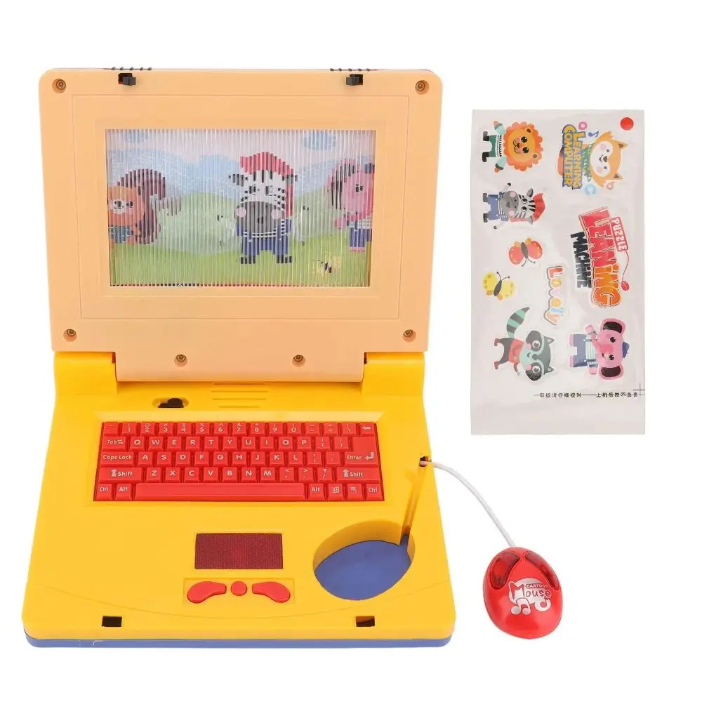 1 set LED per bambini che imparano laptop multifunzione con musica macchina per l'apprendimento elettronico schermo mobile alta simulazione