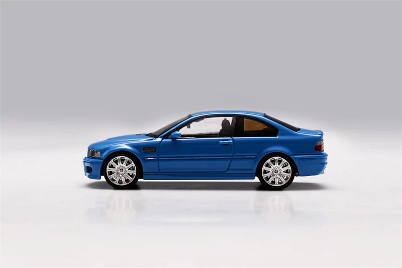 Stance Hunters x Street Weapon 1:64 E46 M3 CSL Blue / Silver Diecast Model Car