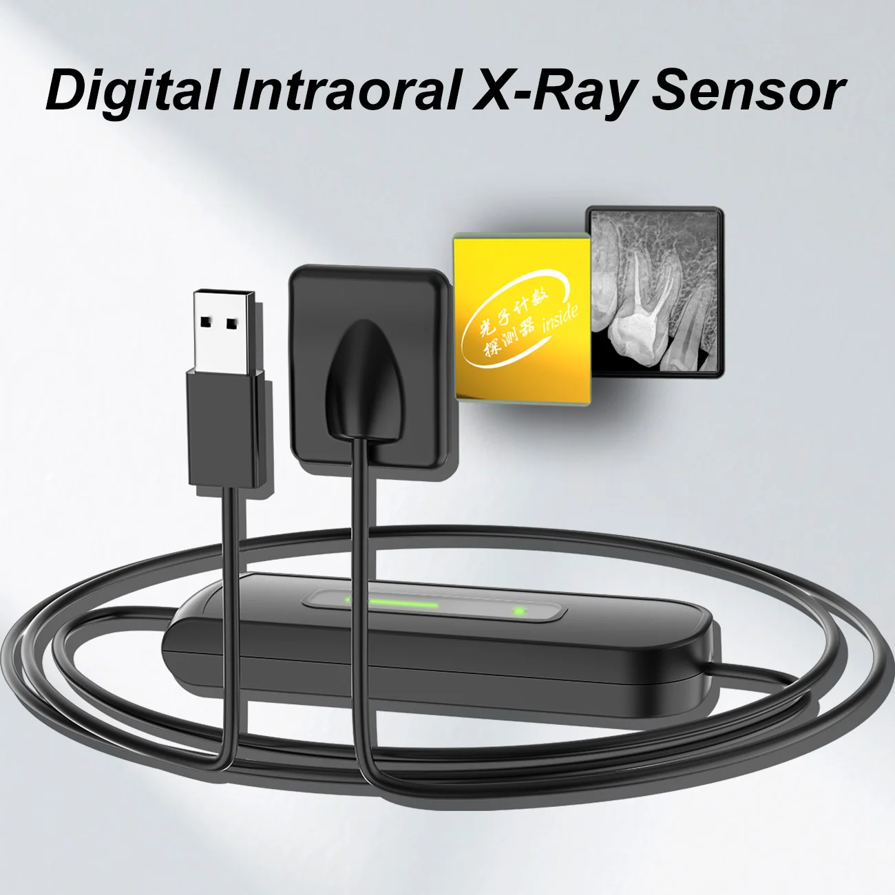 

Высококачественный стоматологический датчик с держателем, более быстрый прочный USB-стоматологический рентгеновский датчик, внутренняя оральная камера, цифровой датчик RVG