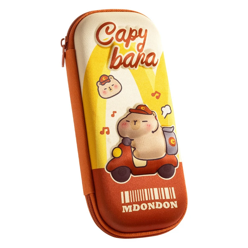 Estuche para lápices Capybara 3D, resistente a caídas, impermeable, útiles escolares para estudiantes, bolsa para bolígrafos multifunción de gran capacidad, papelería