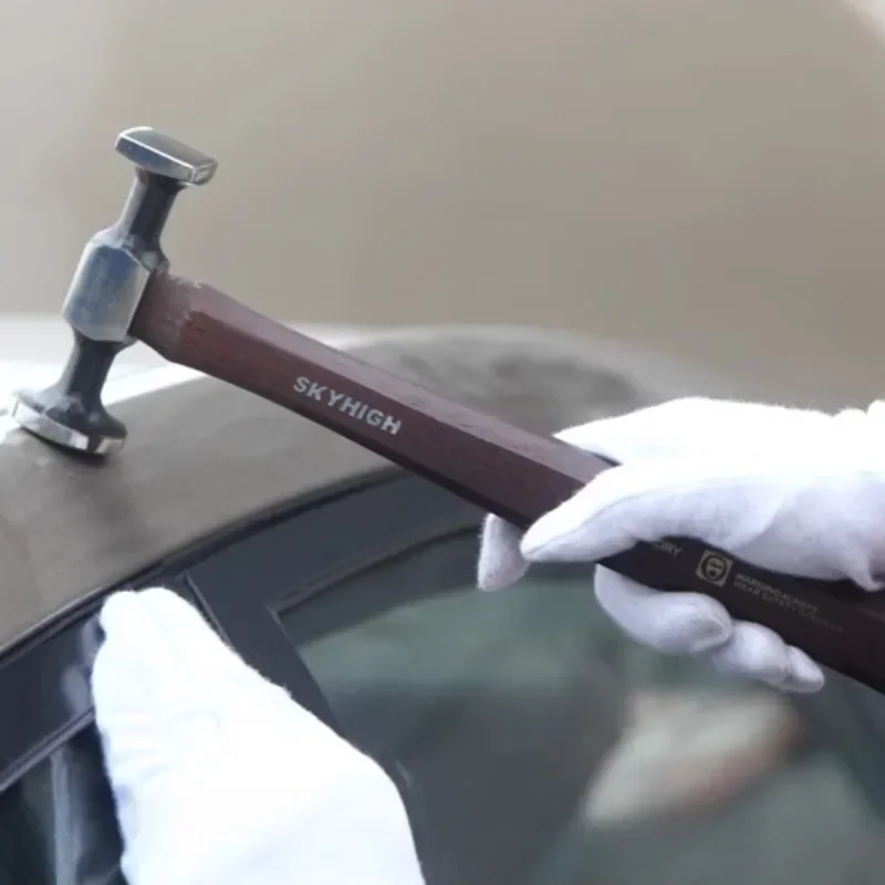 High-carbon Steel Professional Hammer Walnut Handle Flat Head Multifunctional for Vehicle Maintenance Repair Hand Tool