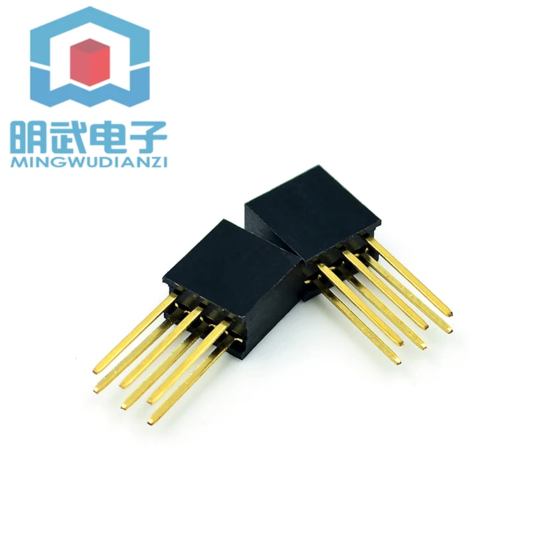 긴 여성 행 2*3pin 2.54MM 간격 바늘 길이 11mm 더블 행 긴 발 여성 좌석 환경 보호