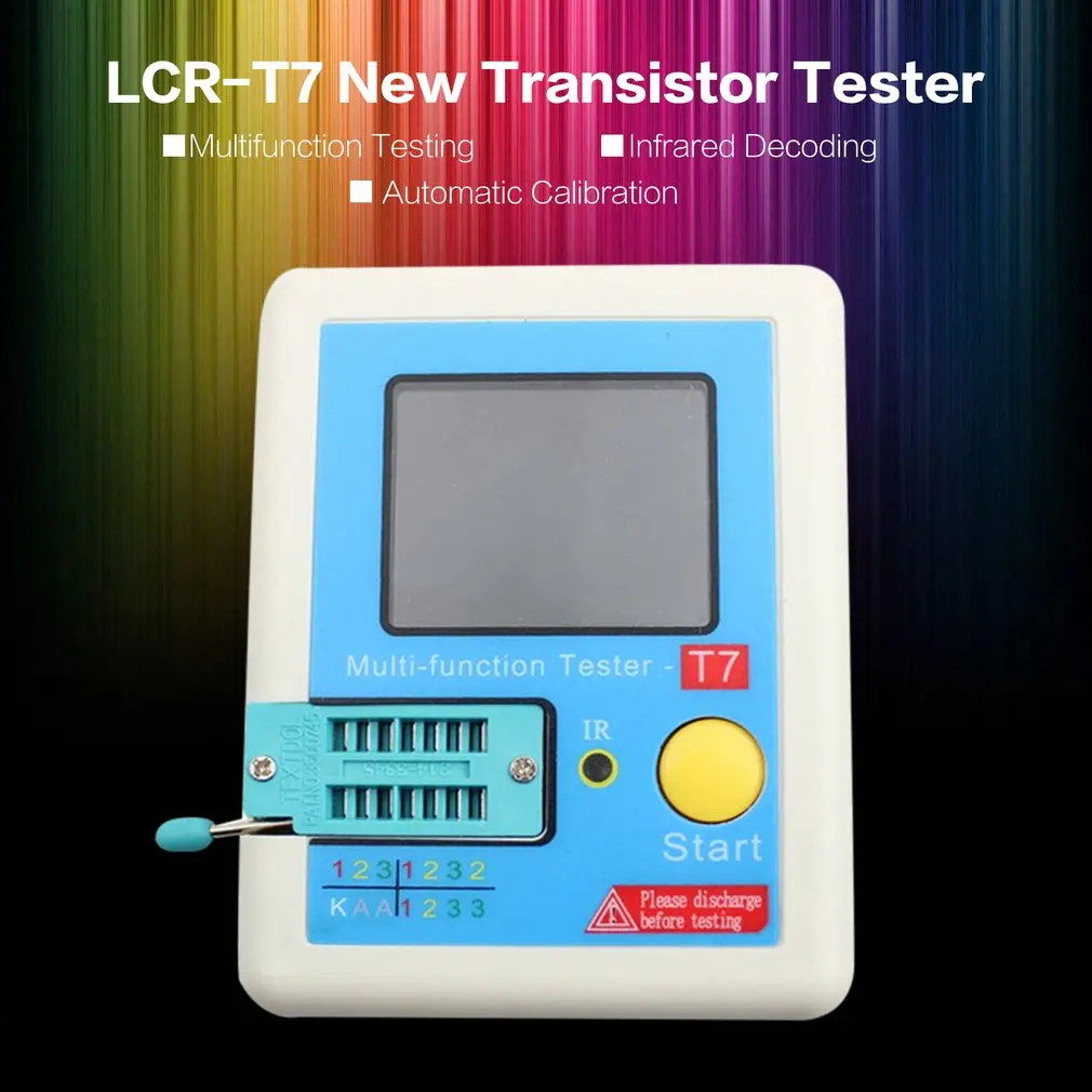 LCR-T7 Transistor Tester TFT Diode Triode Capacitance Meter LCR ESR Meter NPN PNP MOSFET IR Multifunction Tester