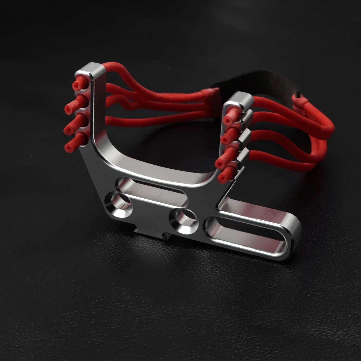 

Silver Aluminum Alloy Eight-hole Slingshot Head Large Slingshot Special Accessories DIY Slingshot Parts Assembly Slingshot