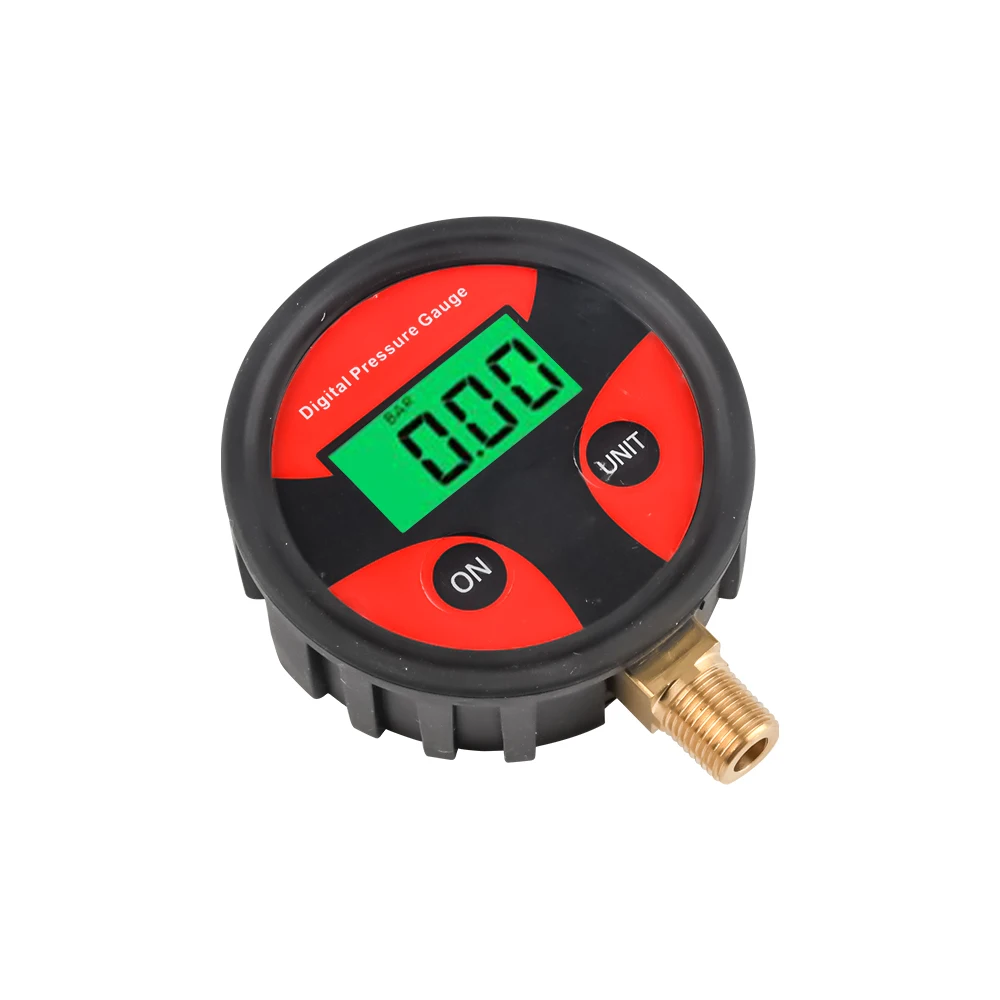 LED Pressure Gauge Tire Pressure Gun Digital Display 1/8 Green Backlight Perfect for Cars Motorcycles Bikes Trucks