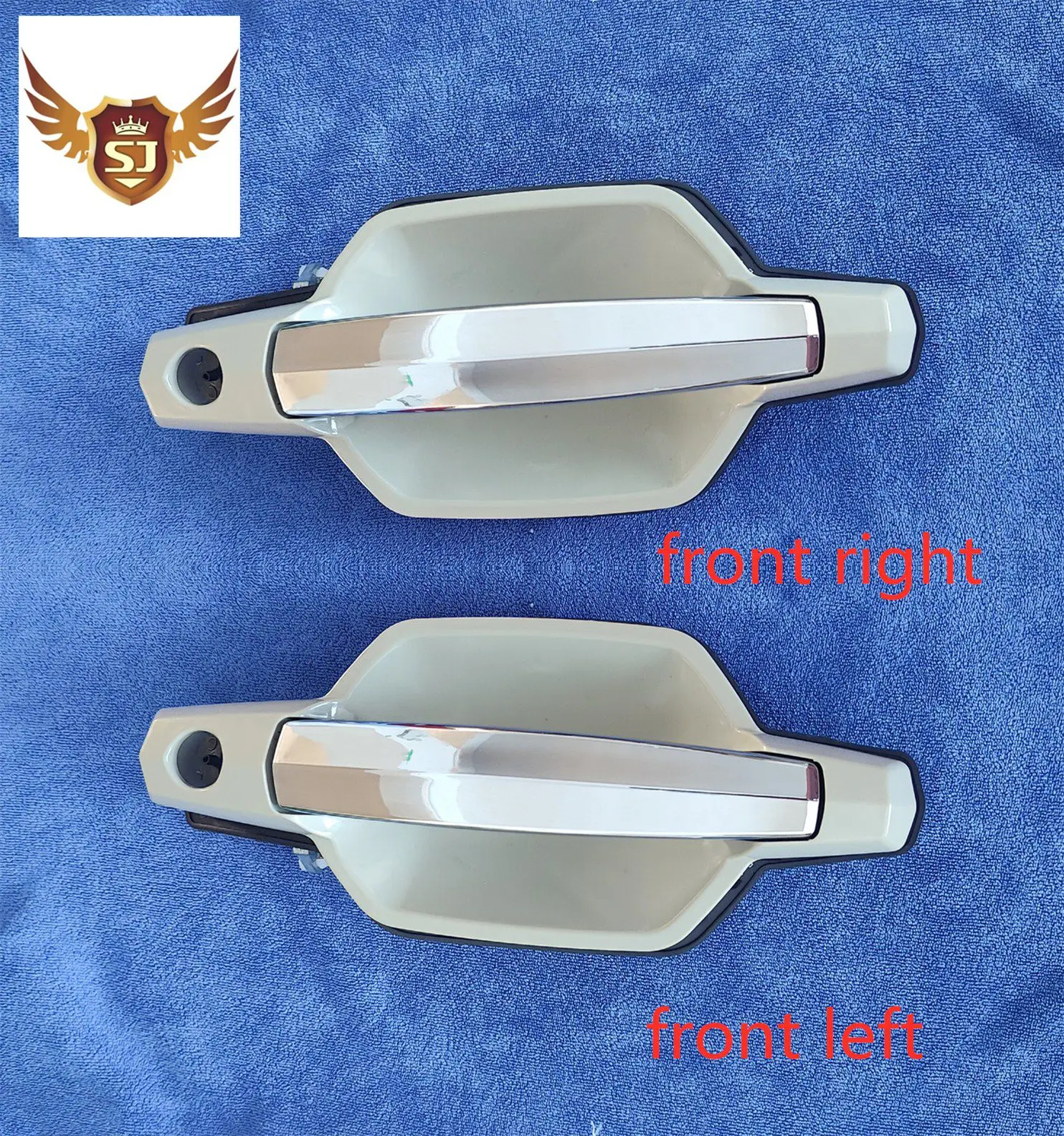 Exterior Door Handle for Hyundai Terracan 2001-2007, Smooth Chrome Door Handle,with Hole, Front Left and Right