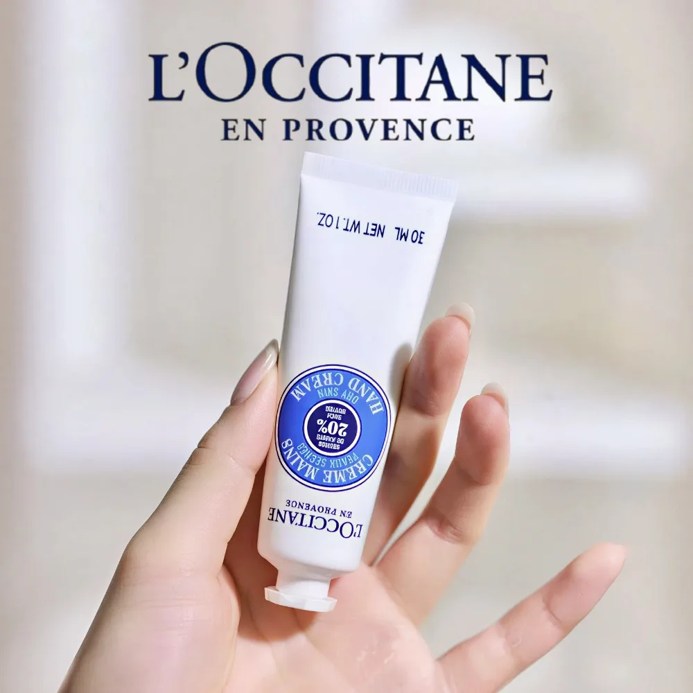 Crema de manos de manteca de karité L'Occitane 30 ml (tamaño de viaje, sin caja), crema de manos original para mujeres/hombres, cuidado de la piel, cuidado de belleza