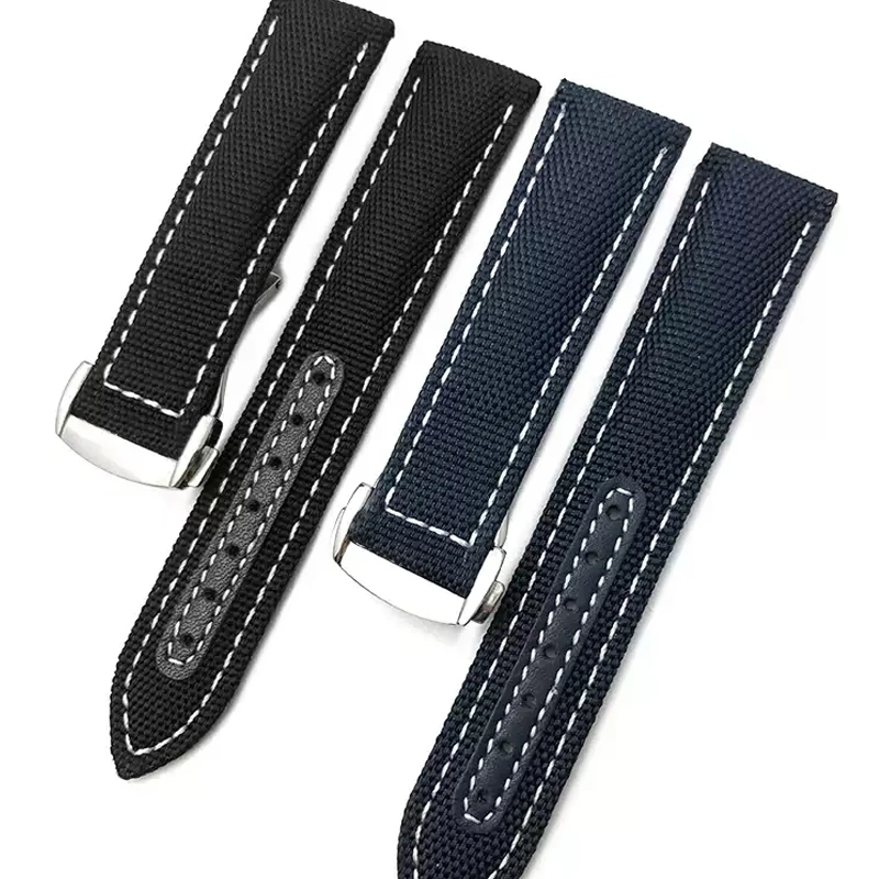 19 مللي متر 20 مللي متر قماش النايلون الساعات ل أوميغا ساماستر 300 Speedmaster AT150 أوميغا Speedmaster سلوبي 310.32 سلسلة حزام النايلون #1