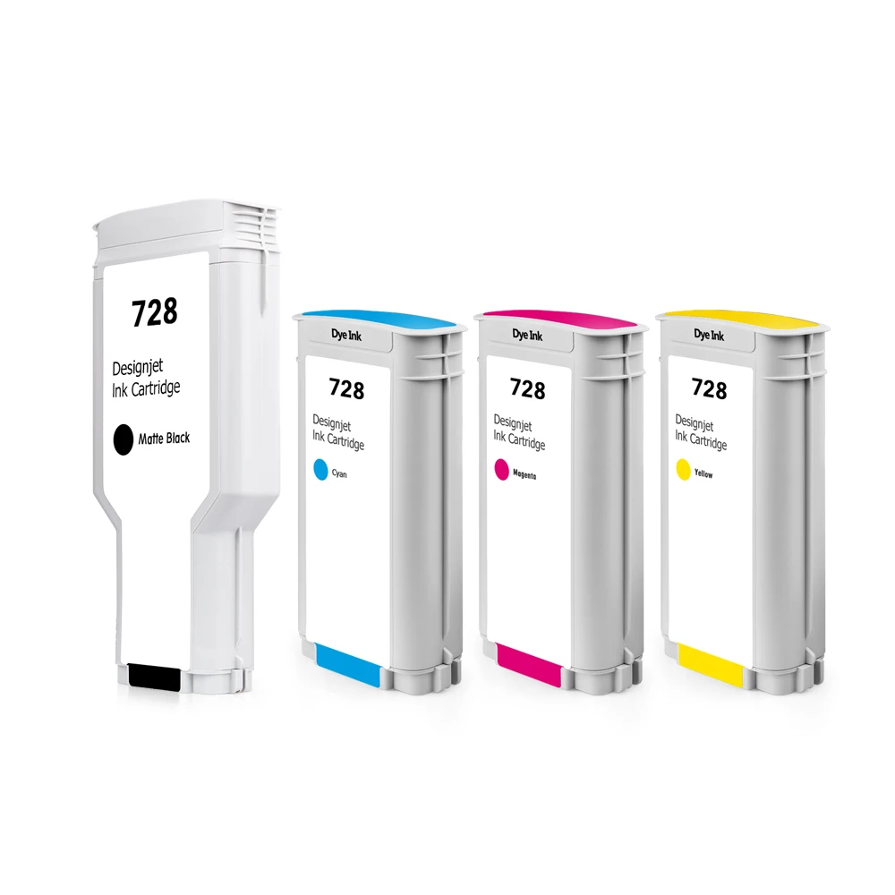 OCBESTJET For HP 728 Compatible Ink Cartridge For HP Designjet T730 T830 Printer (4 Color 130ML and 300ML Available)