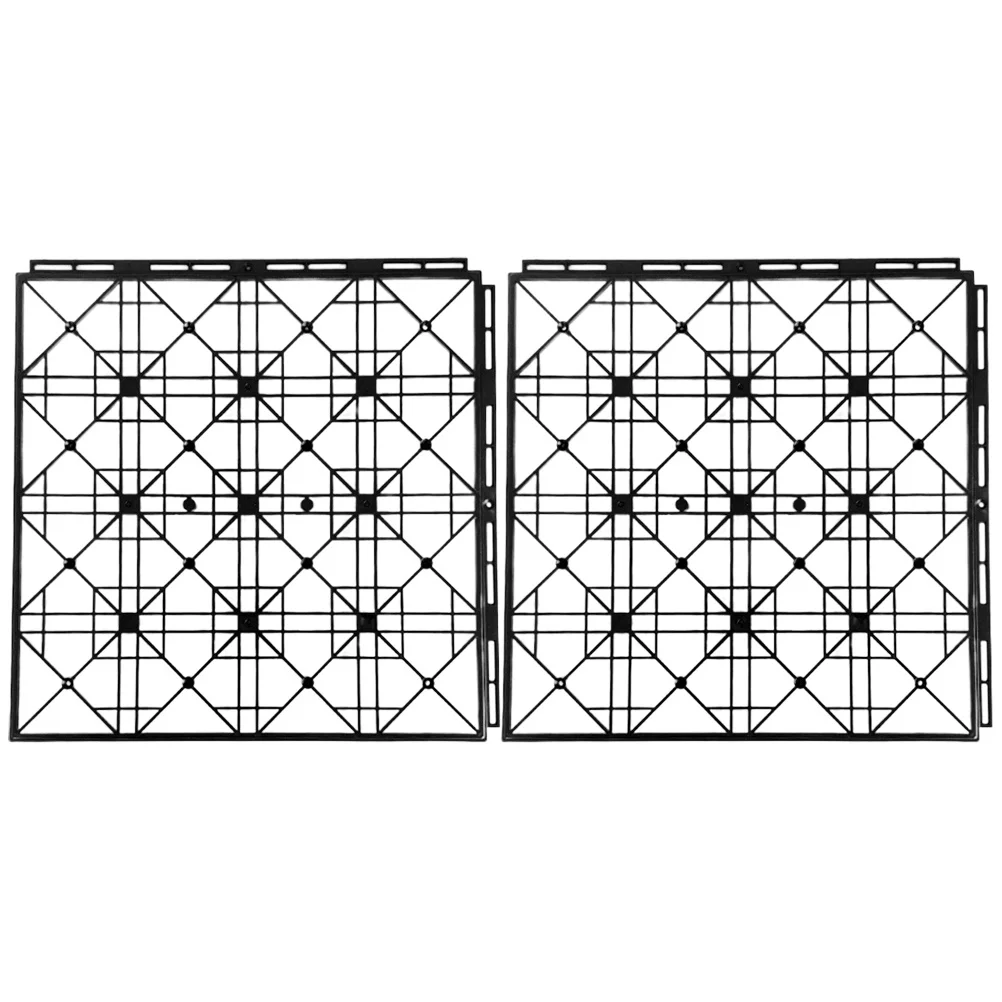 

2Pcs Outdoor Plastic Floor Mats Garden Non-Slip Floor Pads Interlocking Design Smooth Edge for Yard Decking Kit Standing Desk