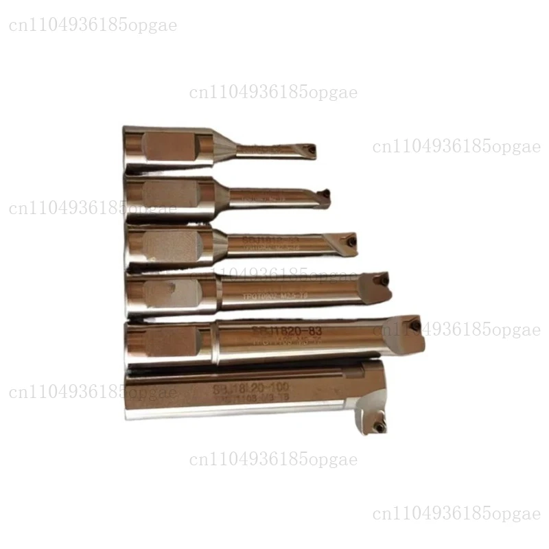 

6pc SBJ18 boring bar, use with F1-18 boring head, boring hole range: 8-25mm, can fit with replaceable inserts