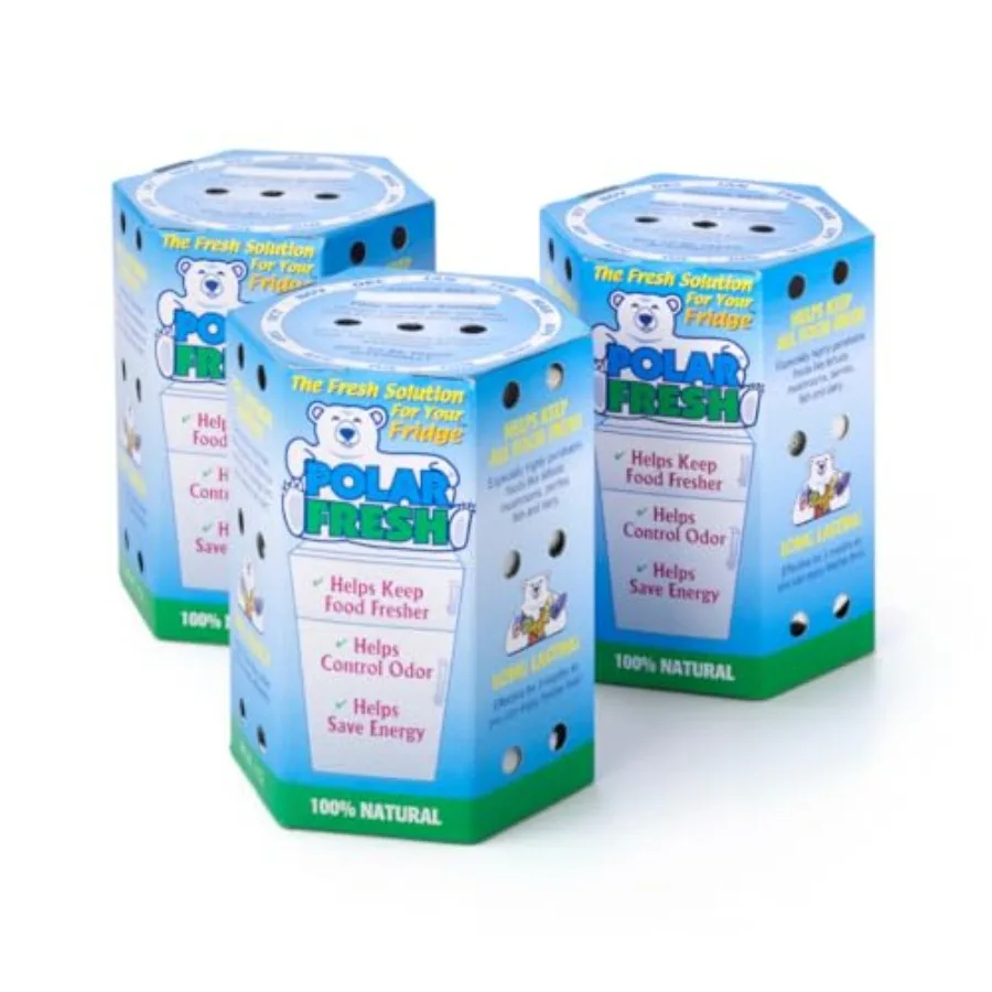 

All-in-1 Refrigerator Deodorizer Produce Saver by 3 Pack Fridge Odor Eliminator Ethylene Gas Absorber Fridge Moisture Absorber