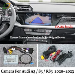 For Audi A3 S3 RS3 8Y 2020 2021 2022 2023 Original 10.1 Inch Screen No Need Coding Dynamic HD Rearview Backup Reverse Camera