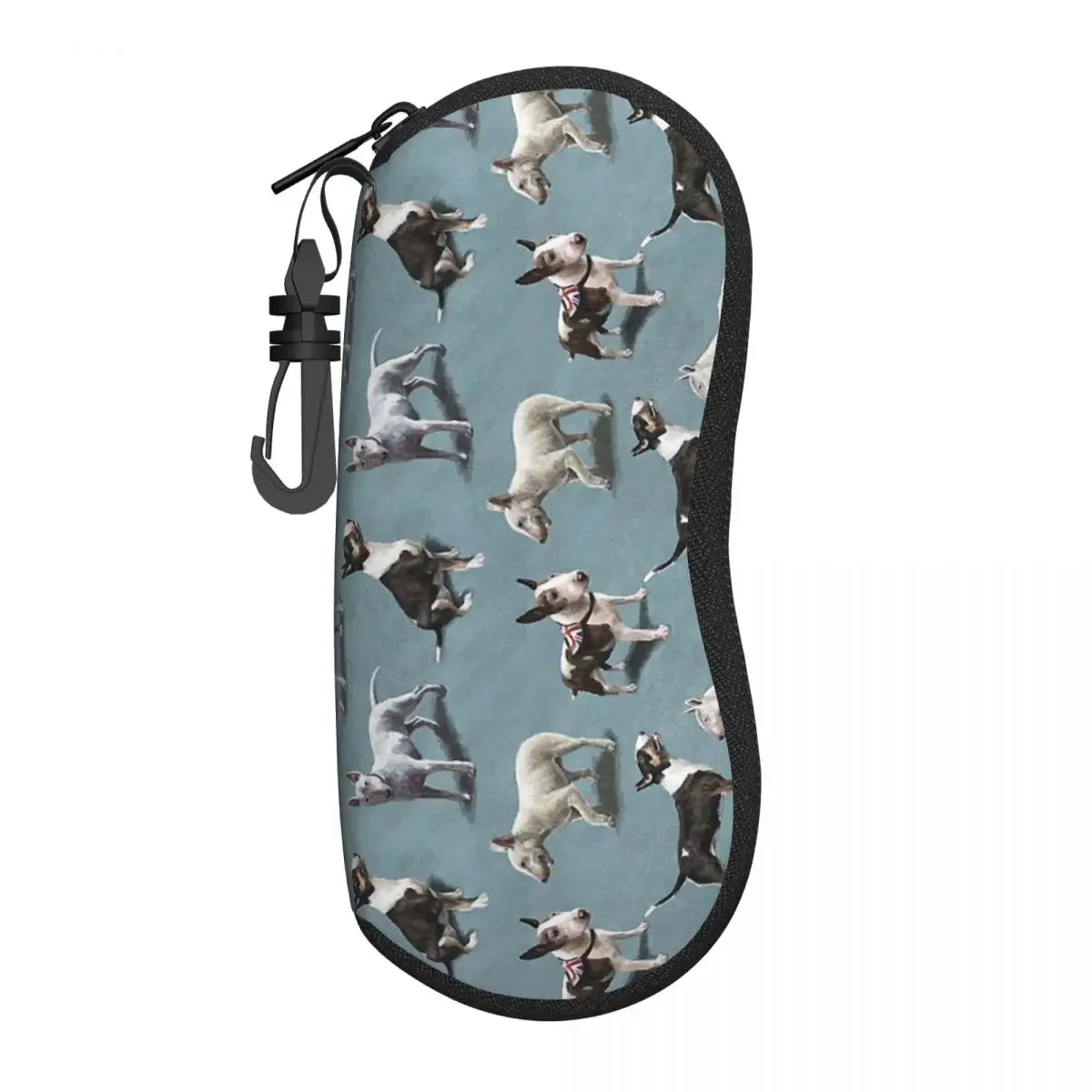 The Bull Terrier Dog Glasses Case Lightweight Box Sunglasses Protector Vintage Eyeglasses Box