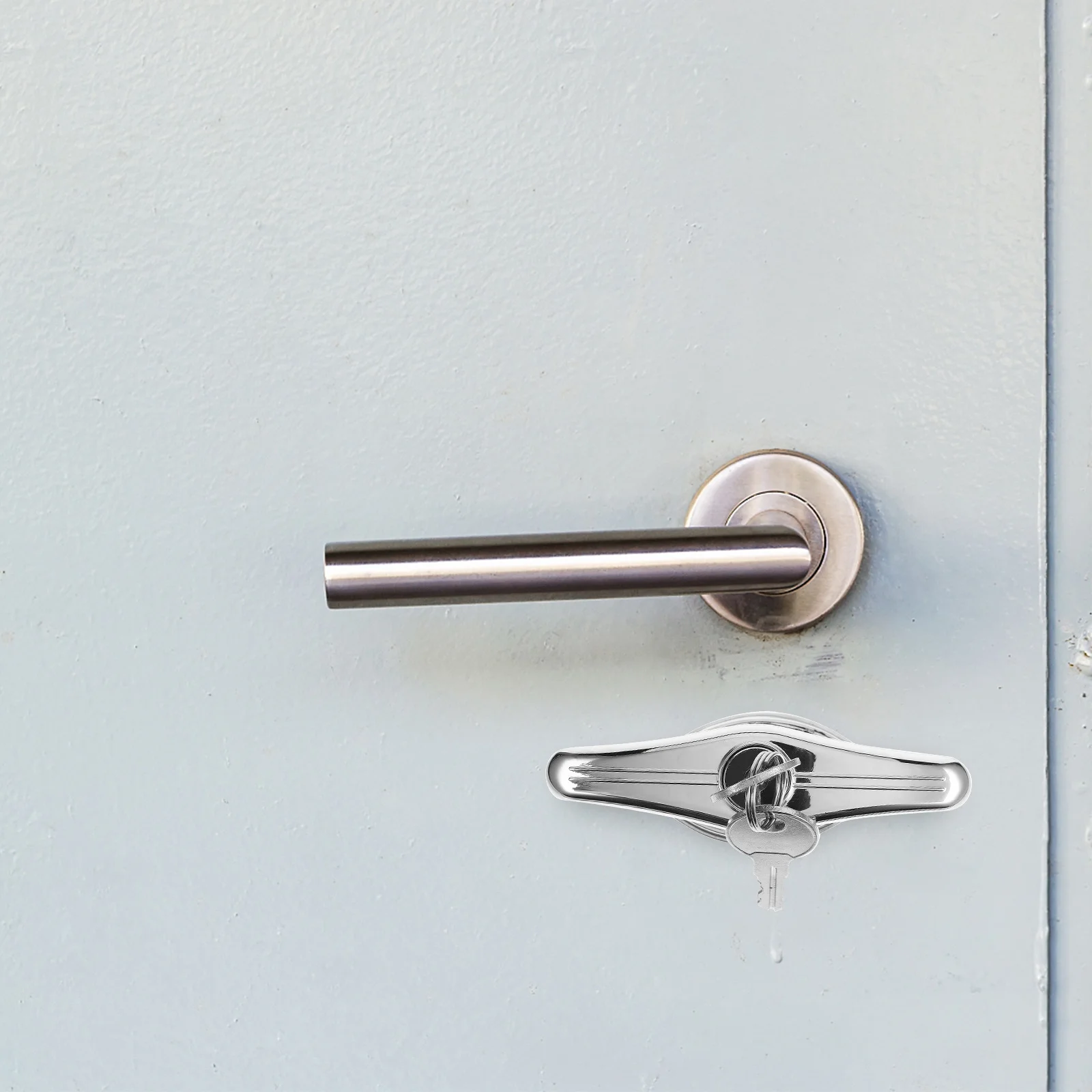 

Door Knob Lock Replacement T-Type Handle Durable Practical Easy Install Door Lock for Bedroom Bathroom Interior Security