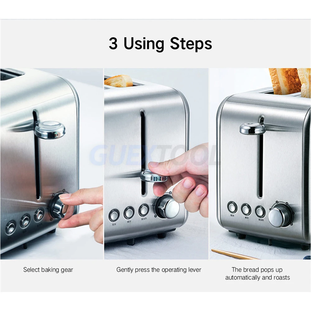 Toast  electric toaster household automatic breakfast machine heating bread machine adjustable temperature