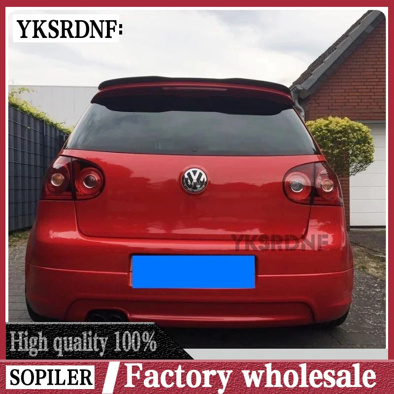 For VW Golf 5 MK5 R32 GTI R Hatchback Spoiler High Quality ABS Plastic Car Tail Wing Decoration Rear Roof Lip Spoiler Universal 