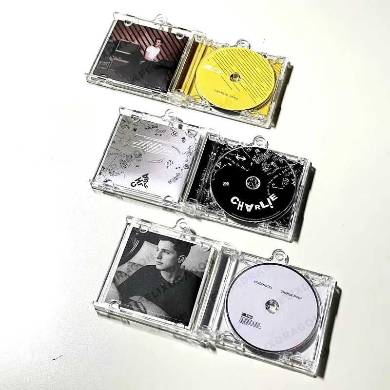 Pop MINI Music CD NFC Keychain Play Song Midnights Keyring CHARLIE PUTH NINE TRACK MIND Cosplay Necklace DIY Lover Pendant Gift
