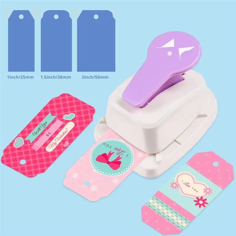 AC57-Craft Puncher Any Size Tab Tag Maker Corner Punch Puncher Papers Cutter Hole Paper-Cutter 3In1 Tag For Card Making